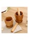 Generic Wooden Garlic Mortar With Pestle Beige