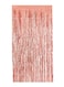 Party Time Foil Fringe Curtains Party Backdrop Rose Gold 1mx2m