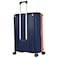 Eminent Vertica Hard Case Travel Bag Large Luggage Trolley Polypropylene Lightweight Suitcase 4 Quiet Double Spinner Wheels With Tsa Lock B0006M DarkBlue Orange
