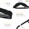 YANEK Non-Slip Velvet Suit Hangers 30 Pack Black - Ultra Thin Space Saving 360 Degree Swivel Hook Strong and Durable Clothes Hangers Hold Up-to 10 Lbs, for Coats, Jackets, Pants, Dress Clothes