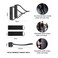 Generic-11pcs Resistance Bands Set Exercise Bands with Door Anchor Handles Legs Ankle Straps for Resistance Training Rehabilitation Family Easy Training
