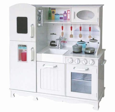 Rbwtoys Premium Wooden Kitchen Set Set Educaional Toy, Realastic Design, Playset For Kids With Many Equipments RW-16622 94&times;30&times;102cm