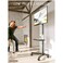 Mobile TV Cart, Rollable TV Stand For 32-75" LCD LED OLED Flat Screen TV With Curved Screens up to 40kg, Height Adjustable, Portable TV Stand with Wheels