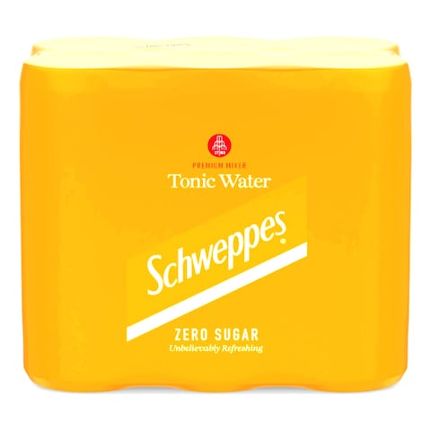 Schweppes Zero Sugar Tonic Water Premium Mixer 250ml Pack of 6