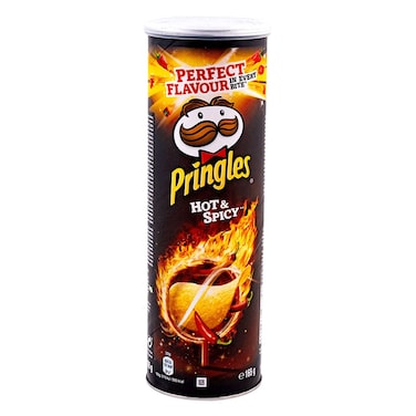 Pringles Hot And Spicy Potato Crisps 165G