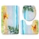 Toilet floor mat 3-piece bathroom carpet door mat 3-piece bathroom floor mat