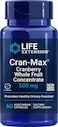 Life Extension Cran-Max 500mg Cranberry Whole Fruit Concentrate Promotes A Healthy Urinary Tract - Powerful Antioxidant - Gluten-Free, Vegetarian, Non-Gmo - 60 Vegetarian Capsules