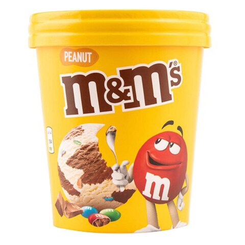 Buy mms Ice Cream Tub Peanut Butter Flavored 450ml in UAE