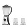Tornado Electric Blender 600 Watt - 1.5 Liter - 2 Mills - Black - TB-600/2