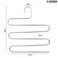 5PK ZOBER S Shaped, 5 Layer Pant Hanger   Stainless Steel   Multilayer Closet Storage   For Pants, Jeans, Trousers, Scarfs, Towels