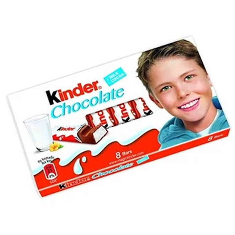 Kinder Chocolate Barettes 8 Bars 100 Gram