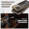 VRS Design Damda Glide Hybrid for iPhone 15 PRO case cover wallet [Semi Automatic] slider Credit card holder Slot [3-4 cards] &amp; Kickstand - Black Groove