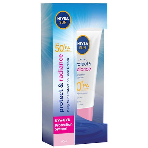 Nivea Sun Cream Protect   White Face Whitening SPF50 50ml