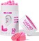 HASPRO [50 PAIRS] Eco-Friendly Bulk Pack, Ultra Soft Foam Earplugs in GIGA Tube with Carry Case, Best Earplugs for Noise Canceling, Snoring, Work, DIY, Noise Reduction SNR 38dB (Pink)