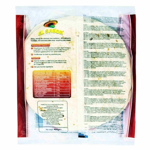 El Sabor 6 Tortillas Big Wraps 25 cm