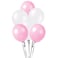 Party Time 50-Pieces 12inch Metallic Balloon White &amp; Light Pink (Pink) for Birthday Decoration, Wedding Decorations, Engagement, Baby Shower, Theme Party, Office Party Decoration Supplies