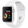 Apple Watch Series-1 38mm Silver Aluminium Case With White Sport Band
