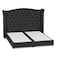 In House Al Dimashqi Linen Bed Frame - Queen - 200x150cm - Dark Gray
