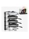 5 Tier Adjustable Pot Organizer Rack Black