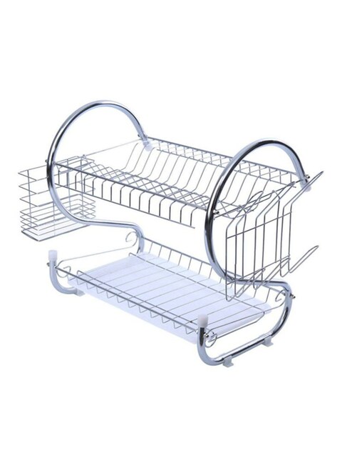 Generic - 2 Tiers Dish Rack Silver 43X39X25Centimeter