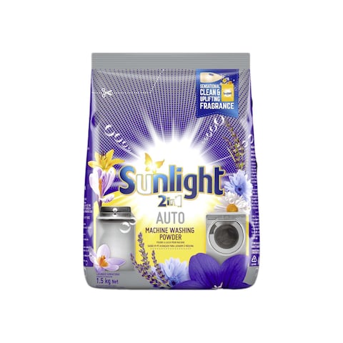Sunlight 2 In 1 Lavender Auto Machine Washing Powder 1.5Kg
