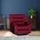 In House Velvet Rocking &amp; Rotating Recliner Chair - Burgundy - Nice 02
