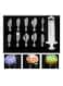 Generic 11-Piece 3D Floral Syringe Set Silver 120x25x25mm