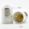 Sister-A 2pcs E27 to E14 Lamp Holder Converters E14 Screw Bulb Bases Halogen LED Light Socket E27 to E14 Lamp Adapter Converter (2PCS)