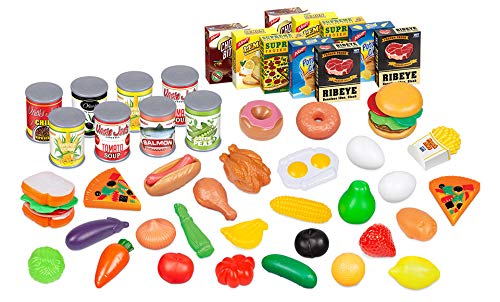 Buy World Tech Toys Supermarket 58-Piece Fun Size Food Pretend Play ...