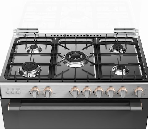 Toshiba Gas Cooker 90/60 Cm 5 burner Steel-RL2-90G5GE(MR)
