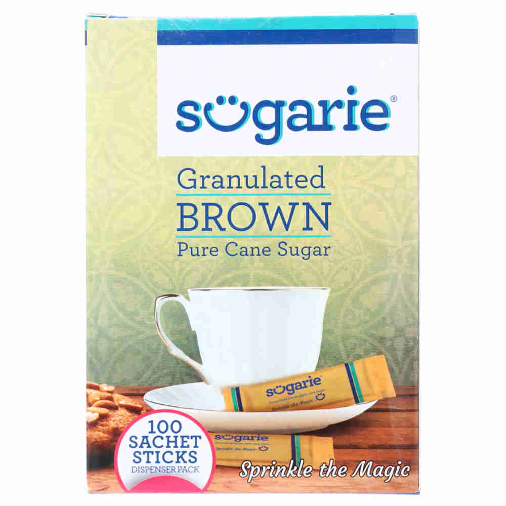 Sugarie Granulated Brown Pure Cane Sugar 100 Sachets