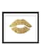 Spoil Your Wall Lips Pop Art Poster With Frame White/Gold/Black 30x40cm