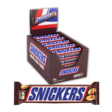 شيكولاتة سنيكرز بالفول السوداني - 45 جم - عبوة من 20