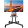 Mobile TV Cart, Rollable TV Stand For 32-75" LCD LED OLED Flat Screen TV With Curved Screens up to 40kg, Height Adjustable, Portable TV Stand with Wheels