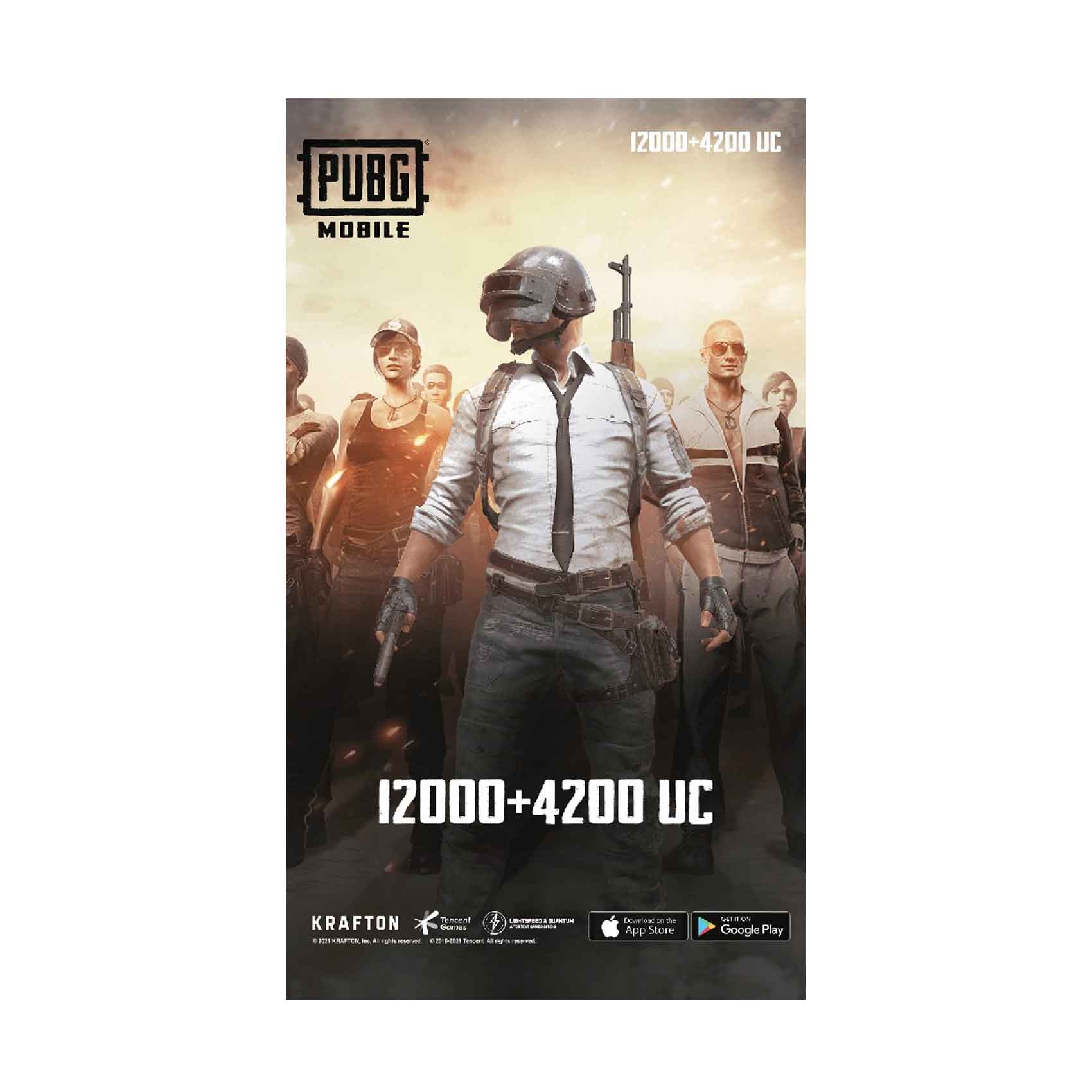 PUBG Mobile 12000+4200 UC Digital Code