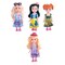 Power Joy Leila Princess 4-In-1 Mini Sisters Doll Set Multicolour