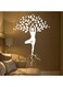 Spoil Your Wall Yoga Design Wall Decals White 60x90cm