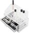 Uaejj Clear Acrylic Cosmetic Organizer Makeup Holder Display Case 4 Drawer