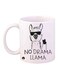 A Llama Printed Mug White/Black Standard Size