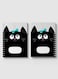 Lowha Spiral Notebook With 60 Sheets And Hard Paper Covers With Cartoon Black Cat Blue Ribbon Design, For Jotting Notes And Reminders, For Work, University, School