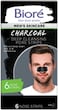 Biore Men's Blackhead Remover Pore Strips, Charcoal Deep Cleansing Nose Strips For Blackhead Removal On Oily Skin, With Natural Charcoal For Instant Blackhead Removal And Pore Unclogging, 6 Count