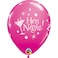 Qualatex Hen Night Bubbly Latex Balloons 6-Pieces- 11-Inch Size- Pink