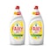Fairy Plus Lemon Dishwashing Liquid Soap With Alternative Power To Bleach 800ml Pack of 2