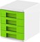 Cosmoplast 4 Tiers File Cabinet A4 Drawers, Lime Green