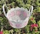 Multipurpose Storage Cotton Basket Pink and White 27cmx15cm