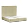 In House Alkmar Velvet Bed Frame - Queen - 200x160 cm - Beige