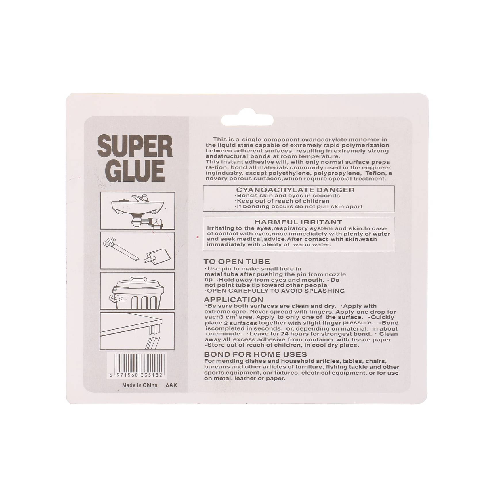 Negott Super Glue Clear 3g Set of 8