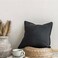 Luna Home 1 Piece 50*50cm Size, 100% Linen Cushion Cover, Solid Dark Gray.