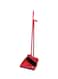 Delcasa Long Handle Dustpan With Brush Red/Black