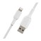 بيلكين CAA002BT3MWH بوست تشارج كابل شحن لايتنينج مضفر – 3 متر - أبيض